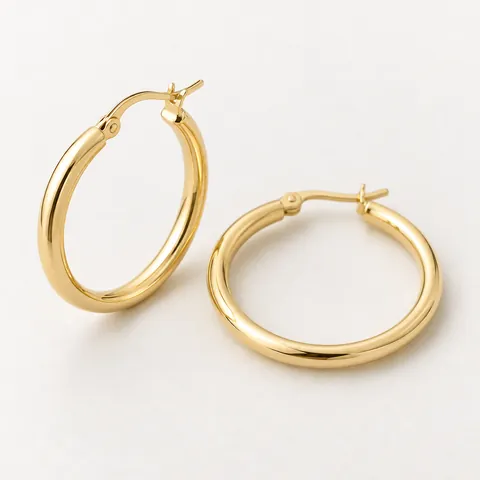 14k solid gold hoops