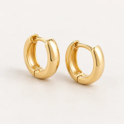 Gold huggie hoops